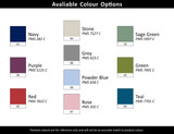 A selection of colour swatches for the Argento Matt Pen, including navy, stone, sage green, and more.