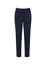 Women's cool stretch ultra comfort waist pant in navy, featuring a fitted design and elastic waistband.
