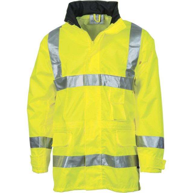 Hi Vis D/N Breathable Rain Jacket with 3M R/Tape