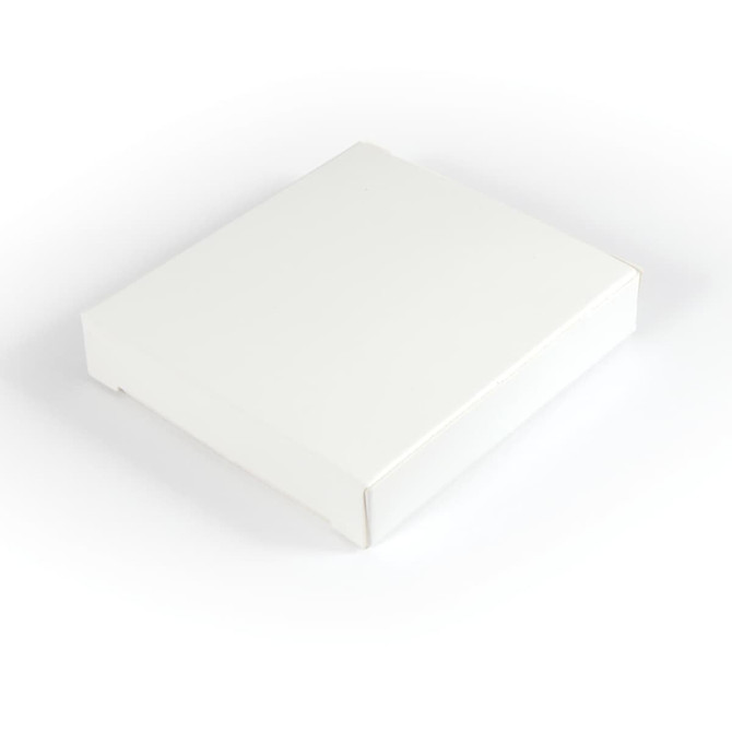 A plain white box designed for packaging the Arc Round Wireless Charger.