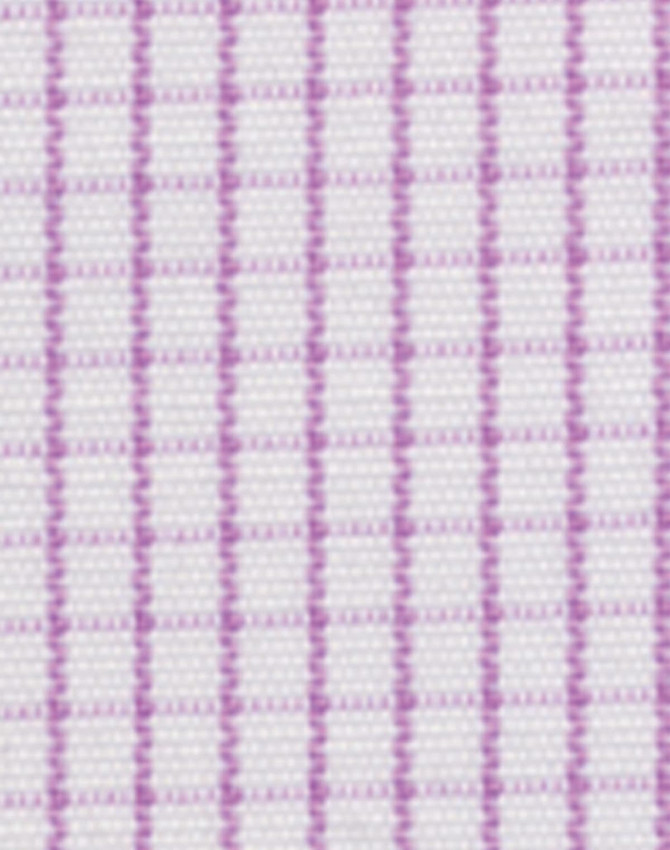 A textured fabric featuring a mini check pattern in light pink and white.