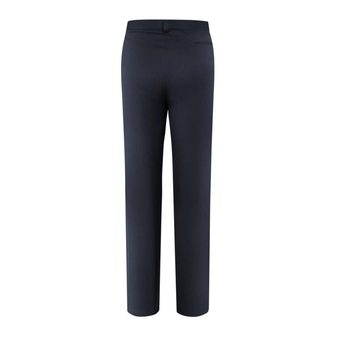Windbreaker pants in navy with a straight leg design and back pockets. Features a logo detail.
