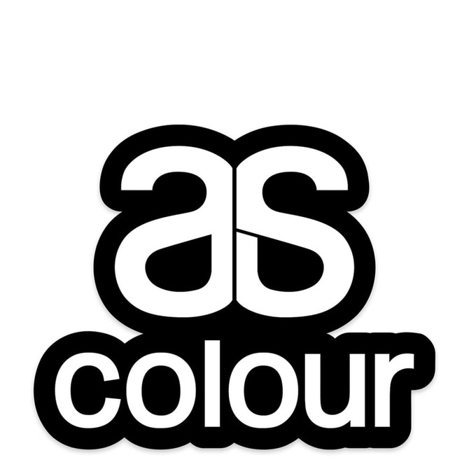 A black and white logo featuring the text "as colour" in a bold, modern font.
