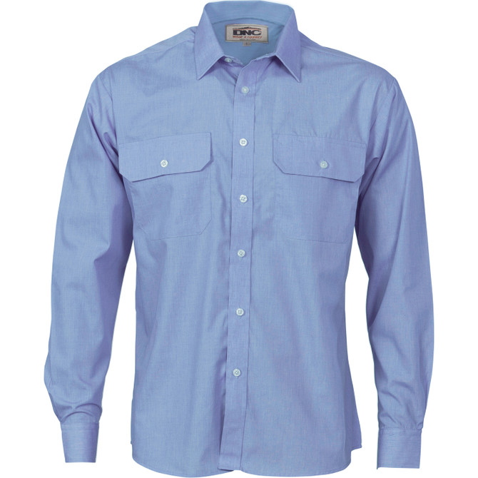 Polyester Cotton Work Shirt - Long Sleeve