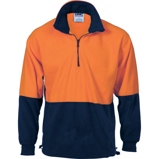 Hi Vis Two Tone 1/2 Zip Polar Fleece