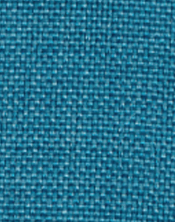 A textured fabric swatch in a vibrant turquoise blue, showcasing a fine woven pattern.