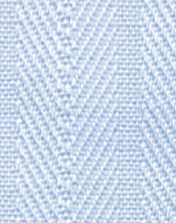 A textured fabric featuring a light blue herringbone pattern, suitable for a women's long sleeve shirt.