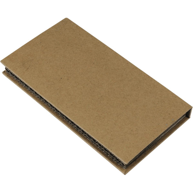 A brown cardboard folder with a simple, flat design, featuring a nature-inspired texture.