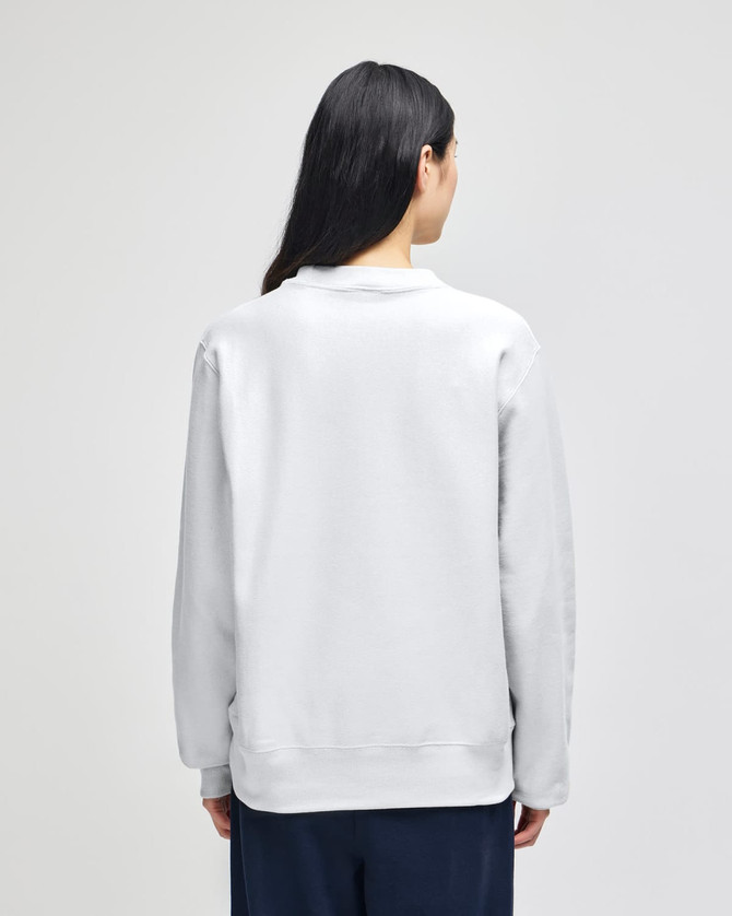 A grey Champion Reverse Weave® adult crew sweatshirt, featuring a plain back view.