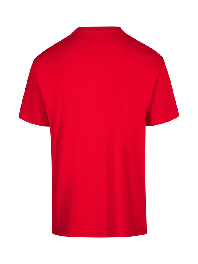 A red unisex regular T-shirt with a plain back design. It features a crew neck and short sleeves.