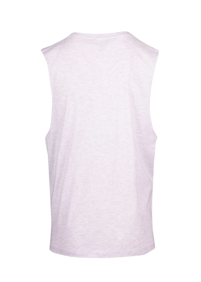 A white unisex combed cotton tank top featuring a simple design and no visible logos or branding.