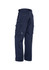Men's basic cargo pant in navy, featuring multiple pockets and a sturdy design. Includes branding on the fabric.