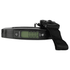 A black digital luggage scale with a strap and an LCD display showing weight measurement.