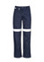 Men's taped utility pant in navy, featuring reflective strips and a utility loop. Designed for workwear.