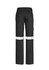 Black women's utility pants with reflective tape and a logo on the back. Features pockets and a straight leg design.