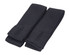 Black changeable apron straps with a textured finish, designed for workwear use. The image includes a branding logo.