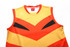 AFL singlet in vibrant orange and yellow with black accents, featuring a logo.