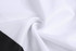 A close-up of fabric featuring a predominantly white colour with black detailing, suitable for sports jerseys.