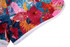 A vibrant floral-patterned beach shirt and shorts set featuring bold colours like pink, red, and blue.