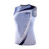 A light blue sublimation activewear vest with a fitted design and a logo on the chest area.