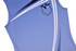 A light blue activewear vest featuring a logo and sleek, modern design elements.