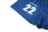 A pair of navy women's AFL shorts featuring a number and a logo, with a comfortable elastic waistband.