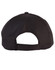 A black athletic mesh cap featuring a rear adjustable strap and a logo on the back.