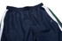 Navy pants with cotton lining, featuring white and green side stripes and an embroidered logo.