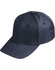 A dark heather grey cap with a curved brim and a structured crown, featuring ventilation holes and a logo.