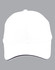 A white cap with a contrast sandwich brim and a logo. Features a mesh texture for breathability.