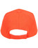 An orange pique mesh structured cap featuring a back adjustment strap and ventilation holes.