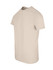 A men's slim fit T-shirt in a light beige colour, featuring a round neck and short sleeves. It has a logo.