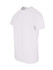 A white men's slim fit T-shirt with a crew neck and short sleeves, featuring a branding logo.