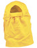 A yellow poly cotton legionnaire hat featuring a back flap and an adjustable strap, with a logo present.
