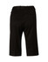 Black women's knee-length shorts with a flexi waist, featuring a back pocket and tailored design.
