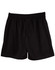 Black adult cooldry sports shorts with an elastic waistband, featuring a simple design and no visible branding.