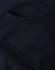 A close-up of a black men's full-zip fleecy hoodie featuring a front pocket. The fabric appears soft and textured.