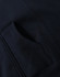 A navy full-zip fleecy hoodie with a front pocket, featuring a soft fabric texture.