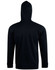 A black men's full zip contrast fleece hoodie with a hood, featuring long sleeves and a simple design.