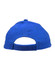 A blue brushed cotton cap featuring an adjustable strap at the back and a simple design.