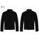 A black wool blend corporate jacket with two pockets and a simple collar, featuring a logo on the front.