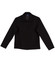A black wool blend corporate jacket with a collar and two front pockets, featuring a logo.