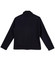 A dark navy wool blend corporate jacket featuring a classic collar and a simple back design.