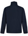 A black men's softshell high-tech jacket, featuring a high collar and a simple, sleek design on the back.
