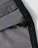 A close-up of the interior lining of a navy men's softshell full zip hoodie, featuring a drawstring and a pocket.