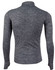 A grey unisex seamless heather jacket with a high collar and long sleeves, featuring a branding logo.