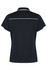 A navy polo shirt with contrasting white accents and a logo at the back. Suitable for casual or sportwear.