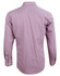 A men's long-sleeve shirt in a two-tone mini check pattern, featuring shades of red and white with a logo.