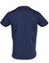 A navy blue men's scrub top featuring a simple design and contrasting colour elements on the side.