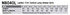 A table listing sizes and measurements for a women's CVC Oxford long sleeve shirt in tailored fit.
